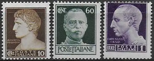 1944-45 Italia Luogotenenza 3v. Roma mc MNH Sassone n. 520/22