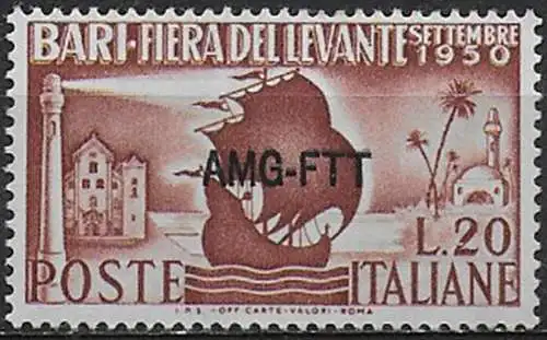 1950 Trieste A Fiera di Bari MNH Sassone n. 80