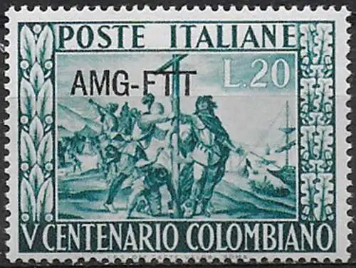 1951 Trieste A Cristoforo Colombo MNH Sassone n. 115