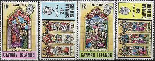 1973 Cayman Islands Easter 4v. MNH SG n. 324/27