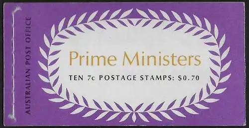 1972 Australia Prime Minister booklet MNH Michel n. 47