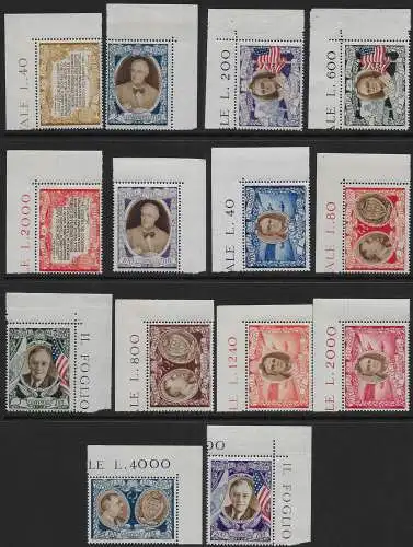 1947 San Marino Roosevelt 14v. af MNH Sassone n. 301/06+A