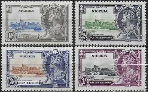 1935 Nigeria Silver Jubilee 4v. MNH SG n. 30/33