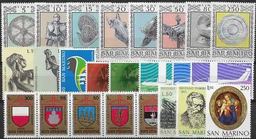 1974 San Marino complete year 24v. MNH