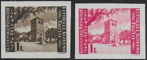 1946 Litorale Sloveno San Giusto 2v. imp. MNH Sassone n. 60A/60B