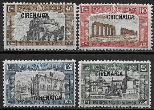 1927 Cirenaica Milizia I 4v. MNH Sassone n. 38/41