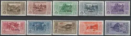 1932 Egeo Coo Garibaldi 10v. MNH Sassone n. 17/26