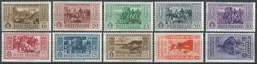 1932 Egeo Simi Garibaldi 10v. MNH Sassone n. 17/26