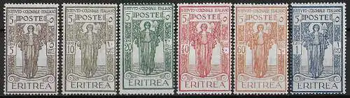 1926 Eritrea Pro Istituto Coloniale 6v. MNH Sassone n. 107/12