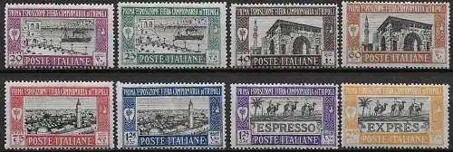 1927 Libia I Fiera Tripoli MNH Sassone n. 66/71+E