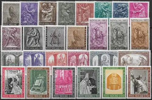 1966 Vaticano complete year 27v. MNH