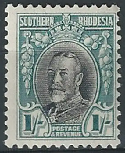 1935 Southern Rhodesia George V 1s. MNH SG n. 23a