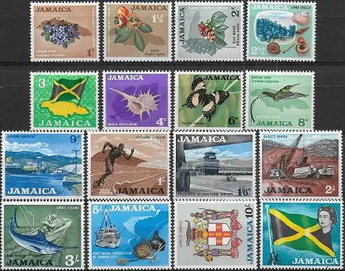 1964-68 Jamaica Landscape 16v. MNH SG n. 217/32