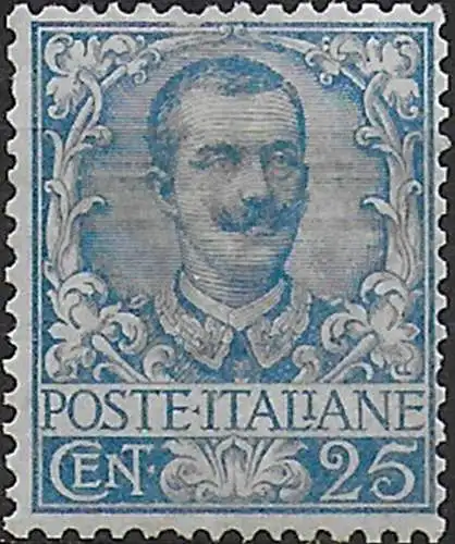 1901 Italia VE III 25c. light blue MNH Sassone n. 73