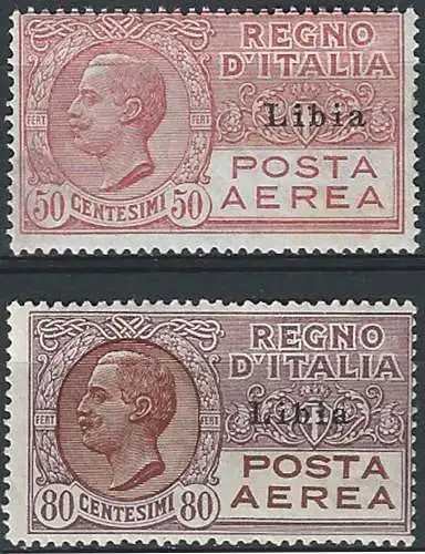 1928-29 Libia airmail 2v. MNH Sassone n. 1/2