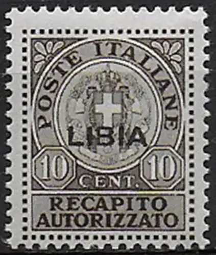 1942 Libia RA 10c. bruno MNH Sass. n. 4