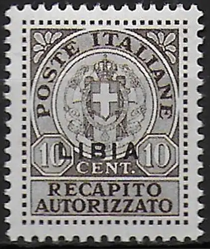 1941 Libia RA Stemma MNH Sass. n. 3