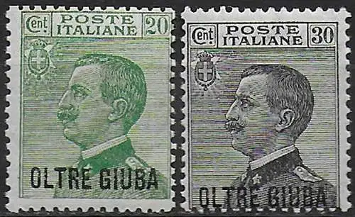 1925 Oltre Giuba 2v. MNH Sassone n. 16/17