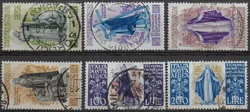 1948 Italia Santa Caterina 6v. cancelled Sassone n. 574/77+A