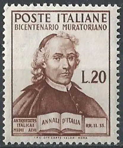 1950 Italia Ludovico Muratori MNH Sassone n. 625