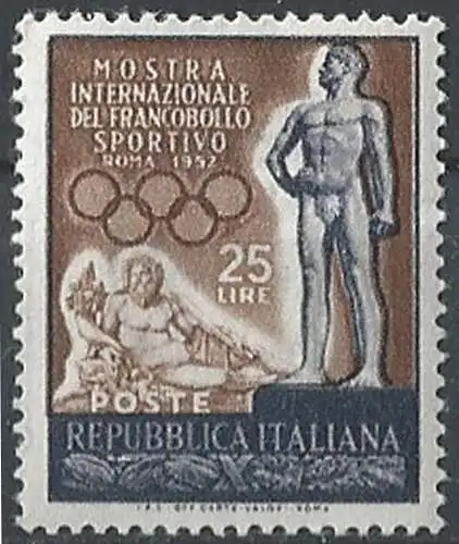 1952 Italia francobollo sportivo MNH Sass n. 684