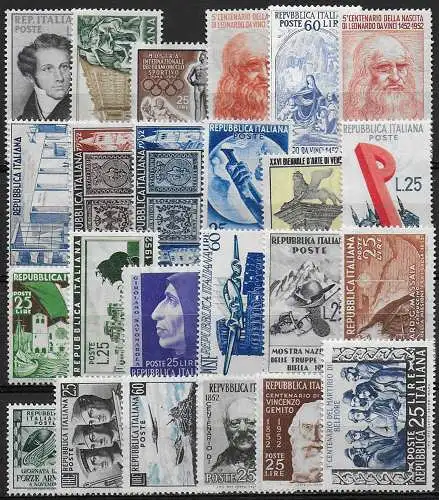 1952 Italia complete year 24v. MNH