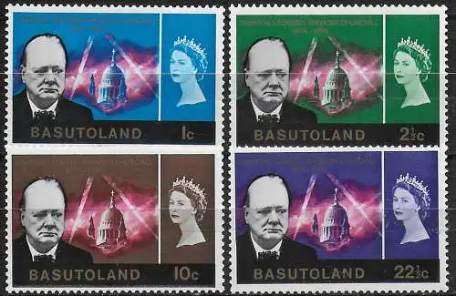 1966 Basutoland Churchill Commemoration 4v. MNH SG n. 102/05