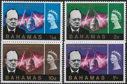 1966 Bahamas Churchill Commemoration 4v. MNH SG n. 267/70