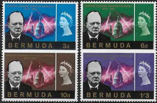 1966 Bermuda Churchill Commemoration 4v. MNH SG n. 189/92