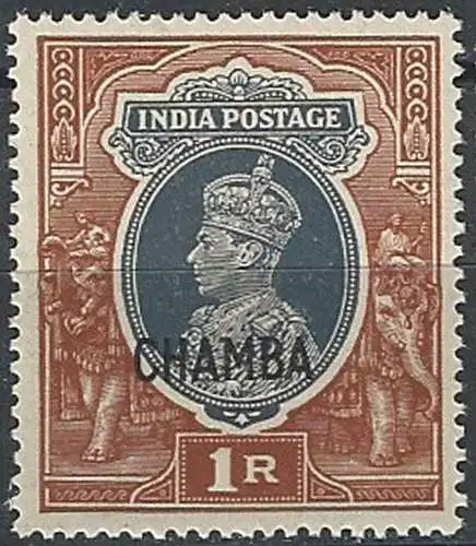 1942-47 India Convention States Chamba 1v. MNH SG n. 102