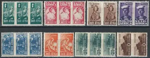 1942 South Africa Giorgio VI 8v. MH SG. n. 97/104