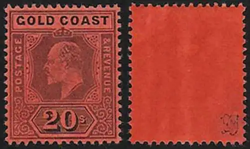 1902 Gold Coast Edoardo VII 20s. MNH SG n. 48