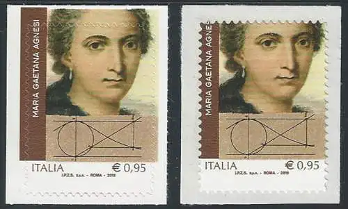 2018 Italia Maria Gaetana Agnesi varietà