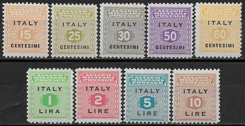 1943 Sicilia occ. anglo-americana MNH Sass n. 1/9