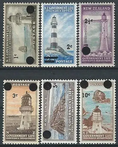 1967 New Zealand L.I.D. 6v. MNH SG n. L50/55