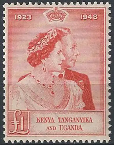 1948 Kenya Uganda Tanganyika £1 MNH SG n. 158