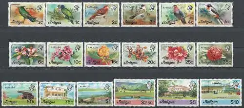 1976 Antigua Pittorica 18v. MNH SG n. 469A/86A