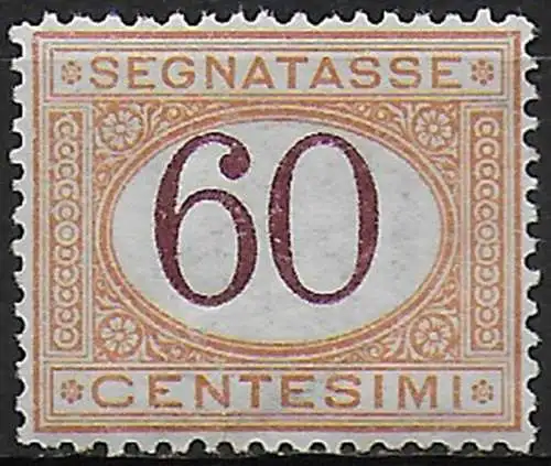 1924 Italia Postage due 60c. bc MNH Sassone n. 33