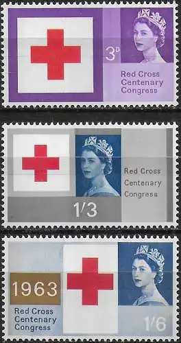 1963 Gran Bretagna Red Cross Centenary 3v. MNH SG n. 642p/44p