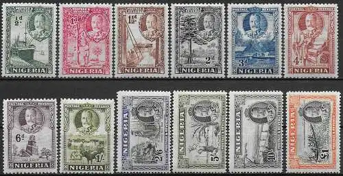 1936 Nigeria Giorgio V 12v. MNH SG n. 34/45