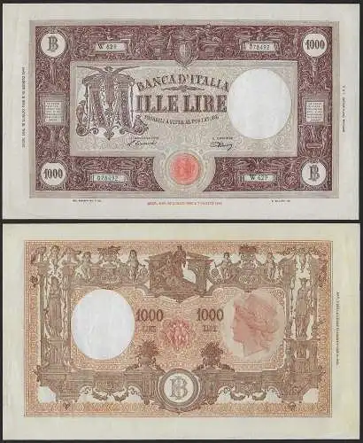 1946 Lire 1.000 grande M BB Rif. BI 637 Alfa