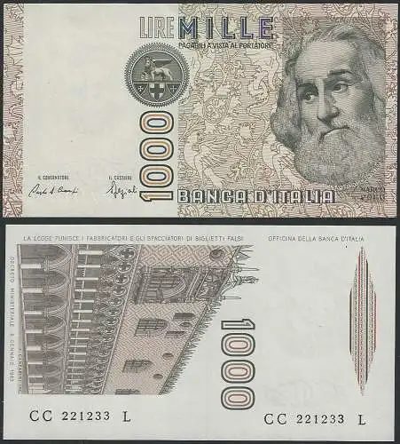 1984 Italia Lire 1.000 Marco Polo FDS Rif. BI 57C Gigante