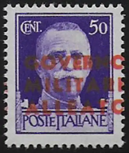 1943 Napoli occ. anglo-americana 50c. MNH Sass. n. 12gb