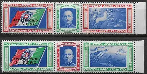 1933 Italia Crociera I-VERC MNH Sassone A n. 51T/52T