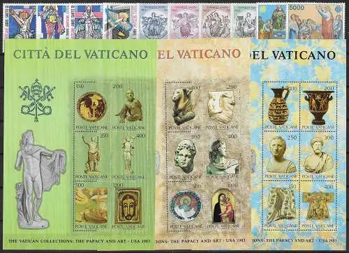 1983 Vaticano complete year 10v+3MS MNH