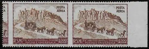 1951 San Marino UPU L. 300 varietà MNH Sass. A n. 95ea