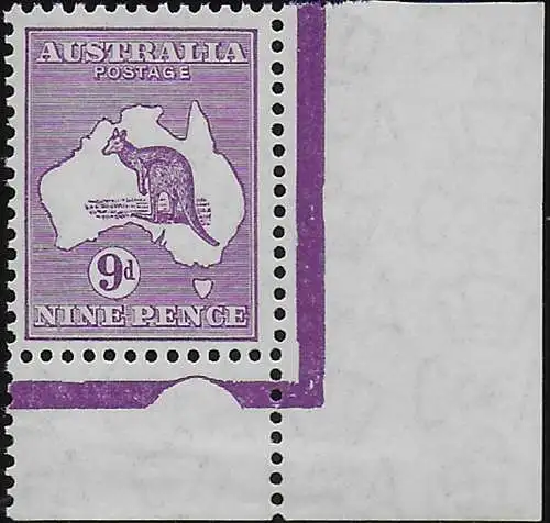 1932 Australia Kamgaroo 9d. violet af MNH SG n. 133