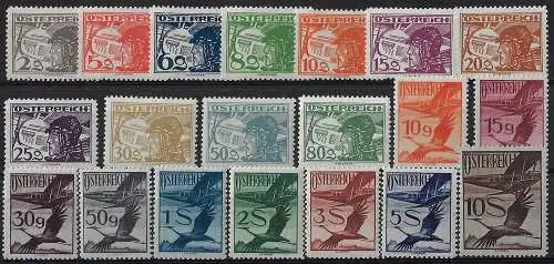 1925-30 Austria posta aerea 20v. MNH Unificato n. 12/31