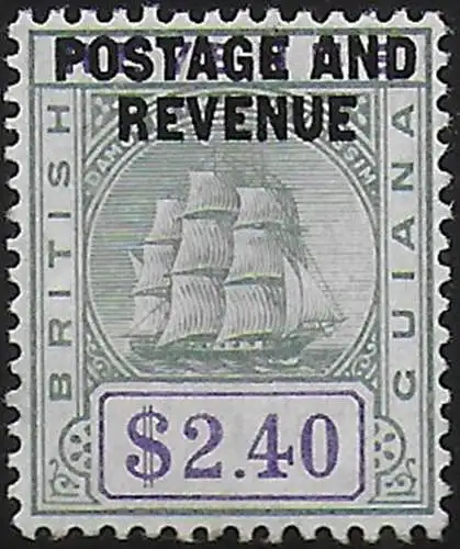 1905 British Guiana POSTAGE AND REVENUE 1v. MNH SG n. 251