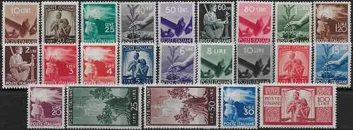 1945-48 Italia Democratica bc Diena MNH Sassone n. 543/65